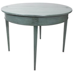 Swedish Gustavian Style Demilune Gate Leg Table