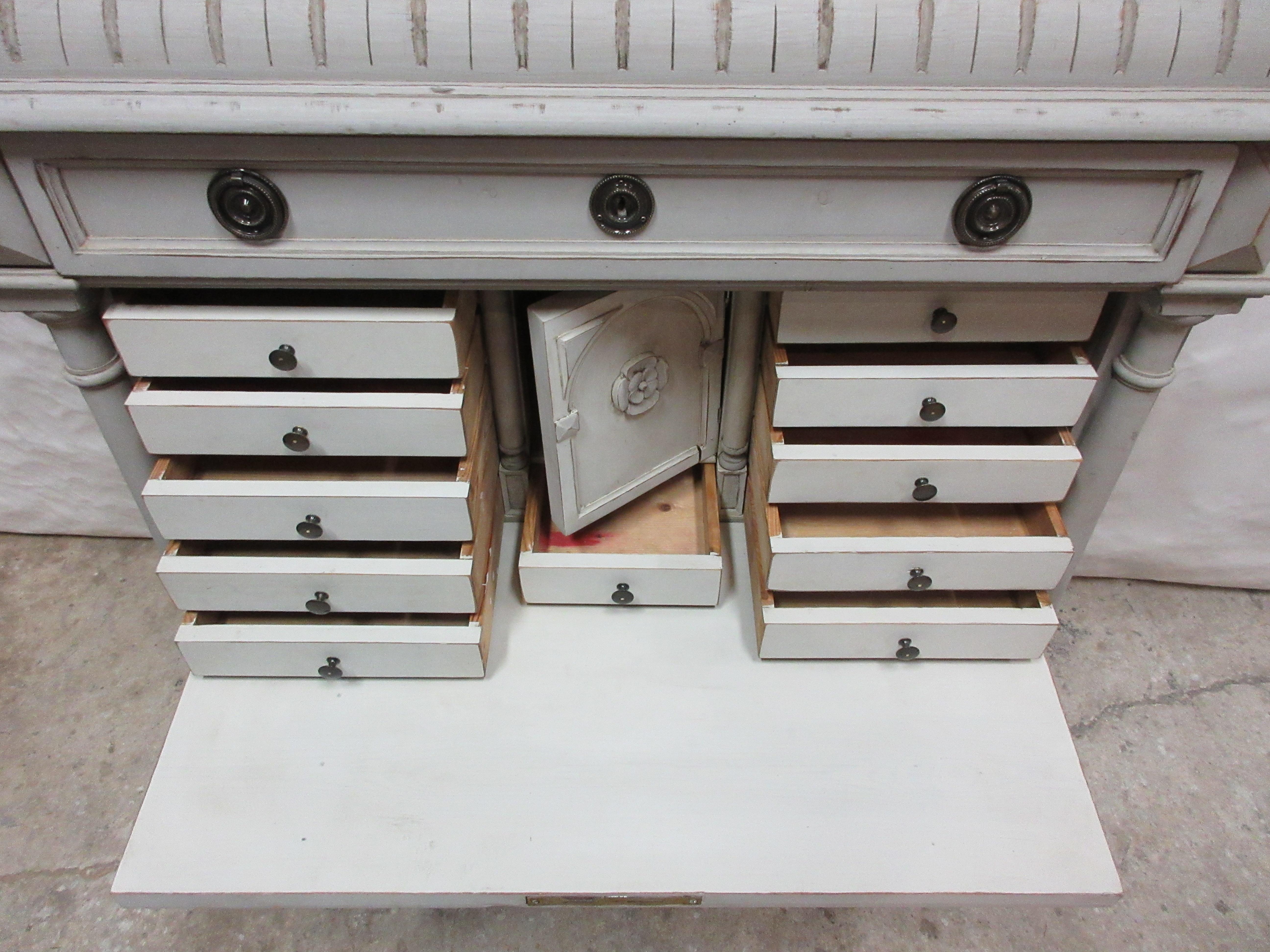 Swedish Gustavian Style Drop Front Desk For Sale 4