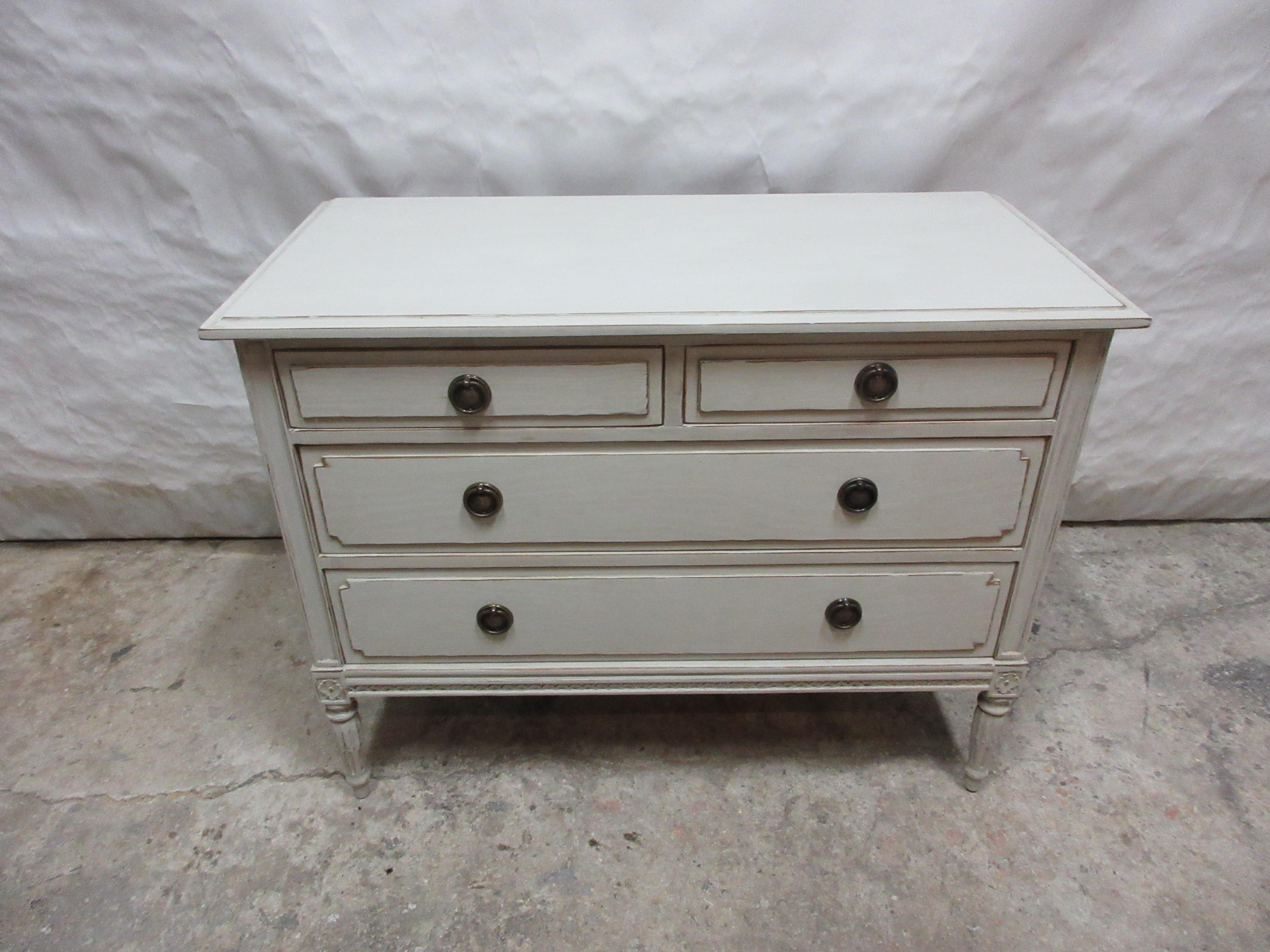 Swedish Gustavian Style Four Drawer Chest For Sale 2