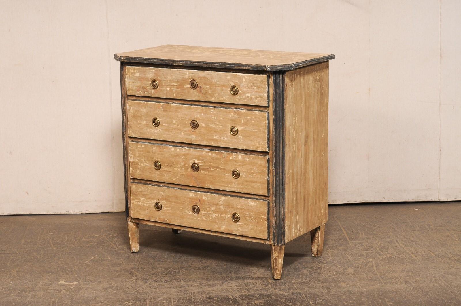 Swedish Gustavian Style Four Drawer Chest, Late 19th C. For Sale 6