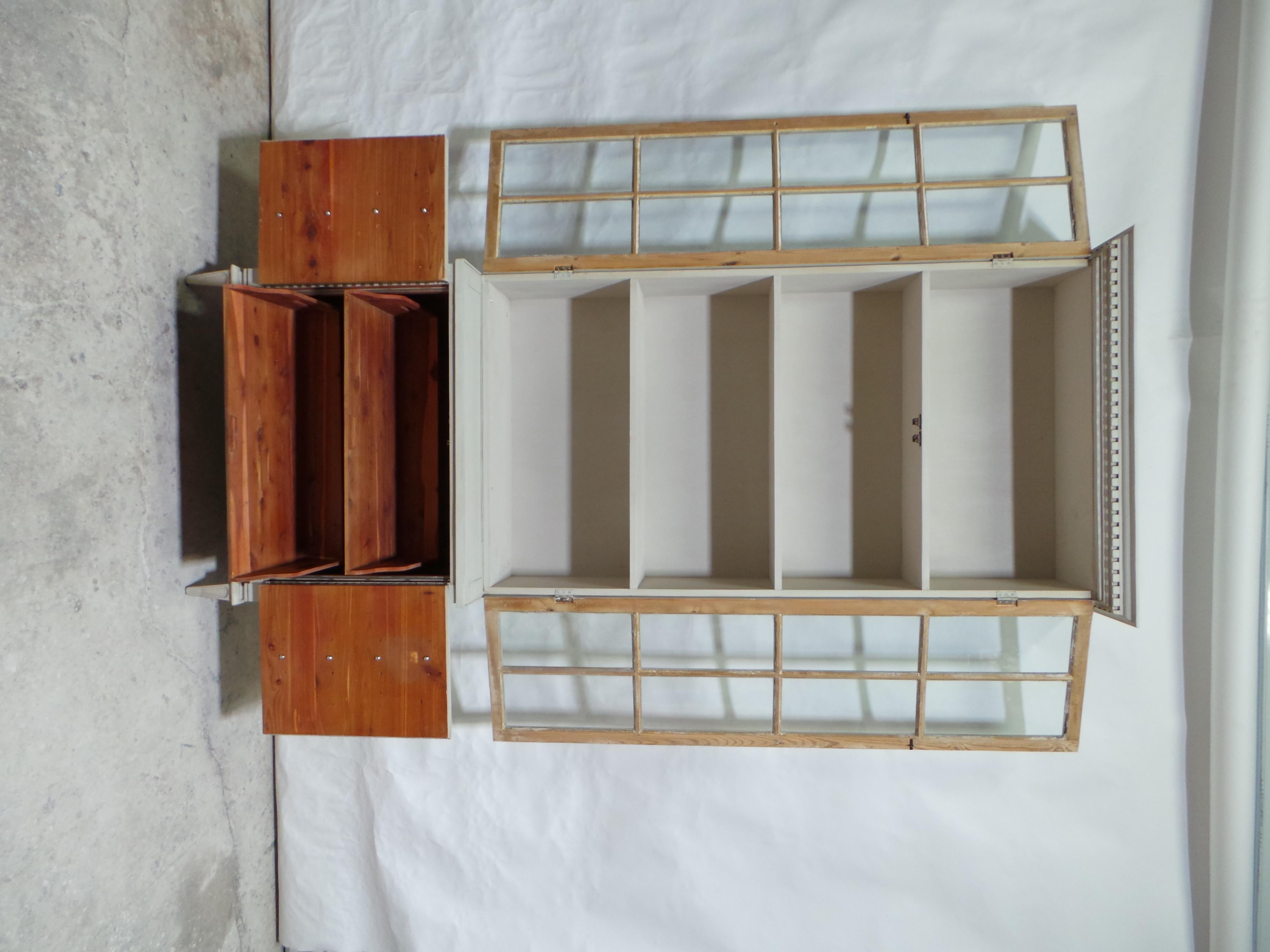 Swedish  Gustavian  Style Glass Top Cabinet 5