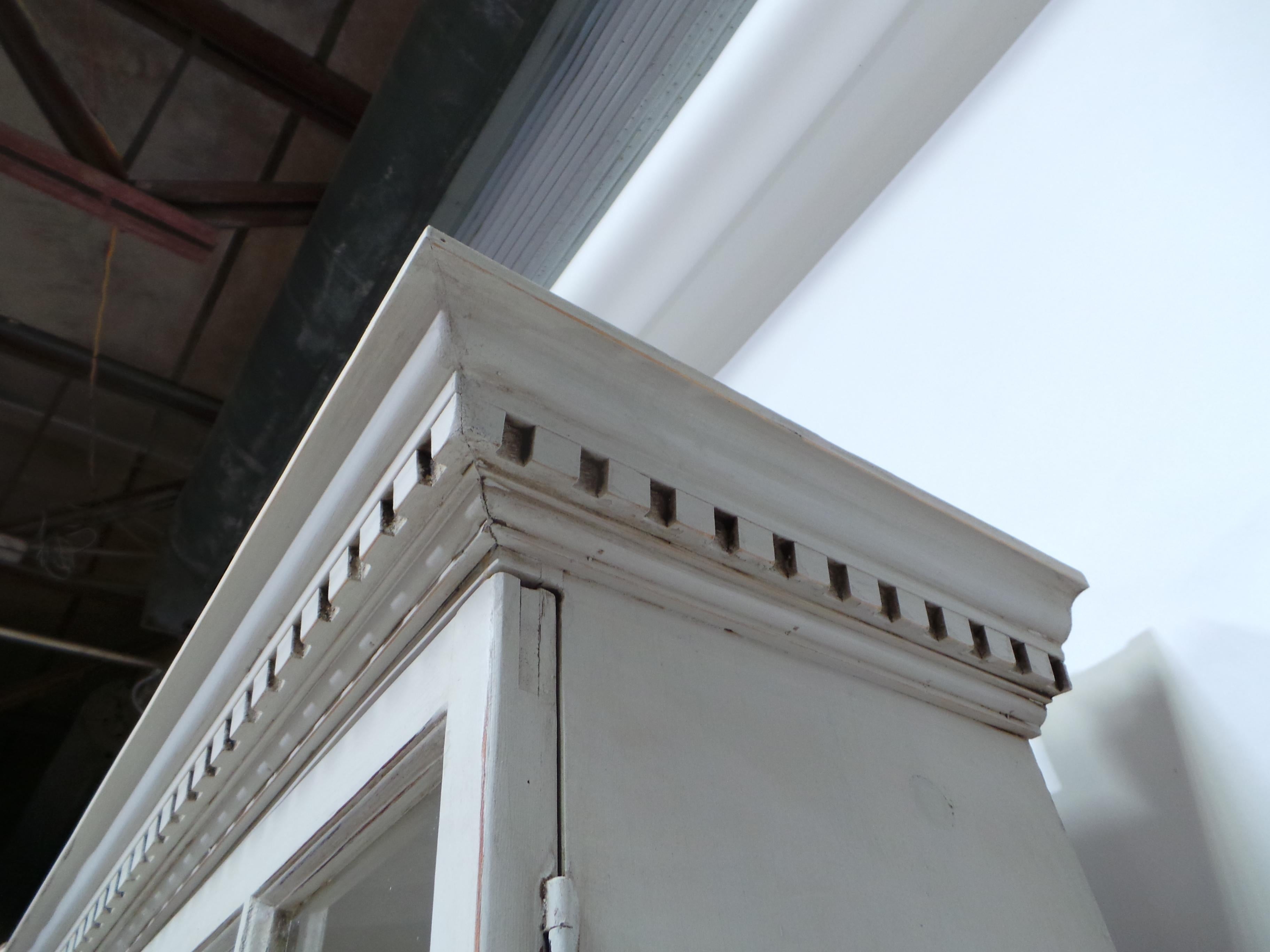 Swedish Gustavian Style Glass Top Cabinet 6
