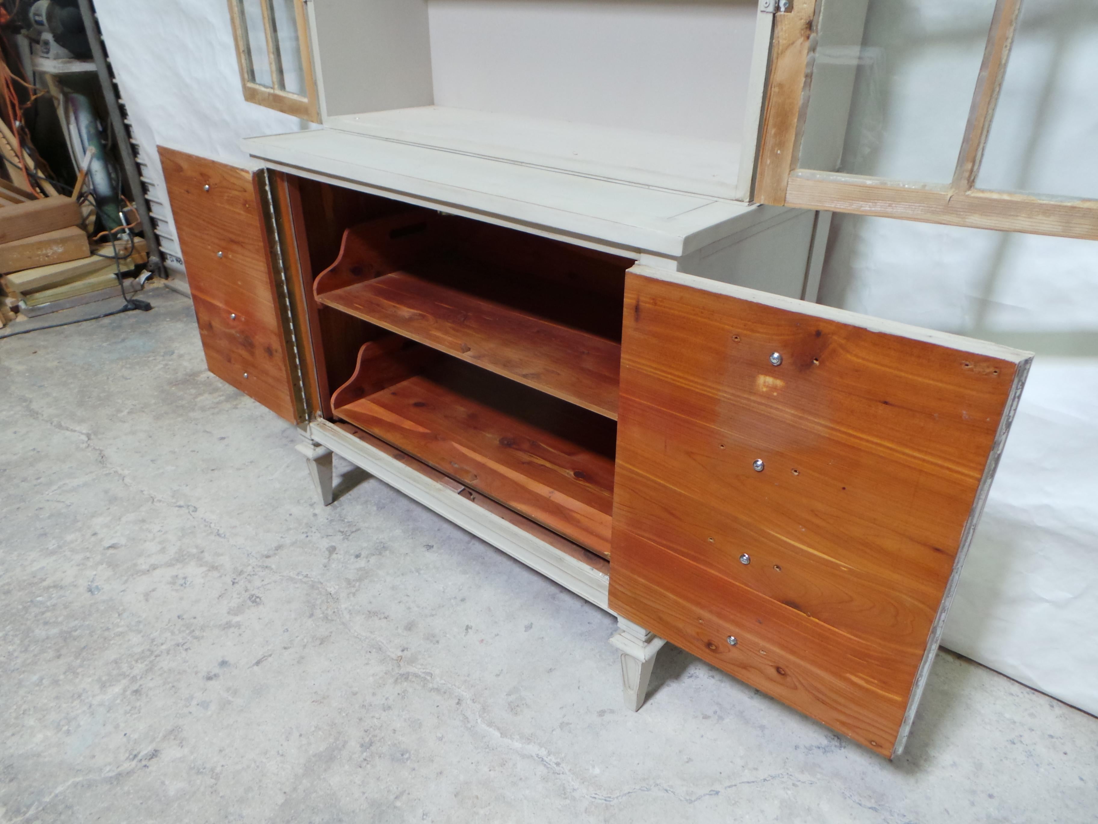 Swedish  Gustavian  Style Glass Top Cabinet 7
