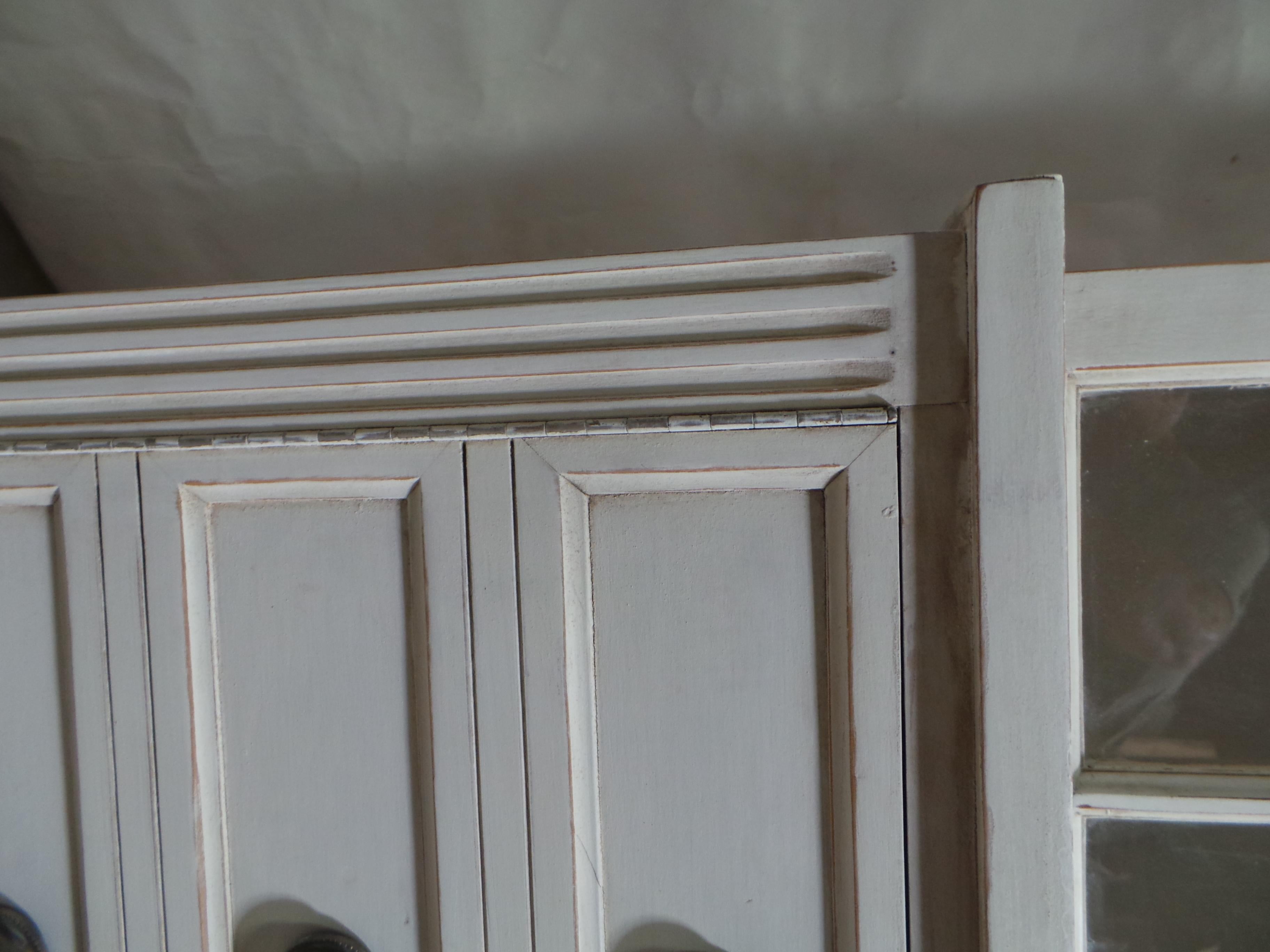 Swedish  Gustavian  Style Glass Top Cabinet 11