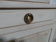 Swedish Gustavian Style Glass Top Cabinet
