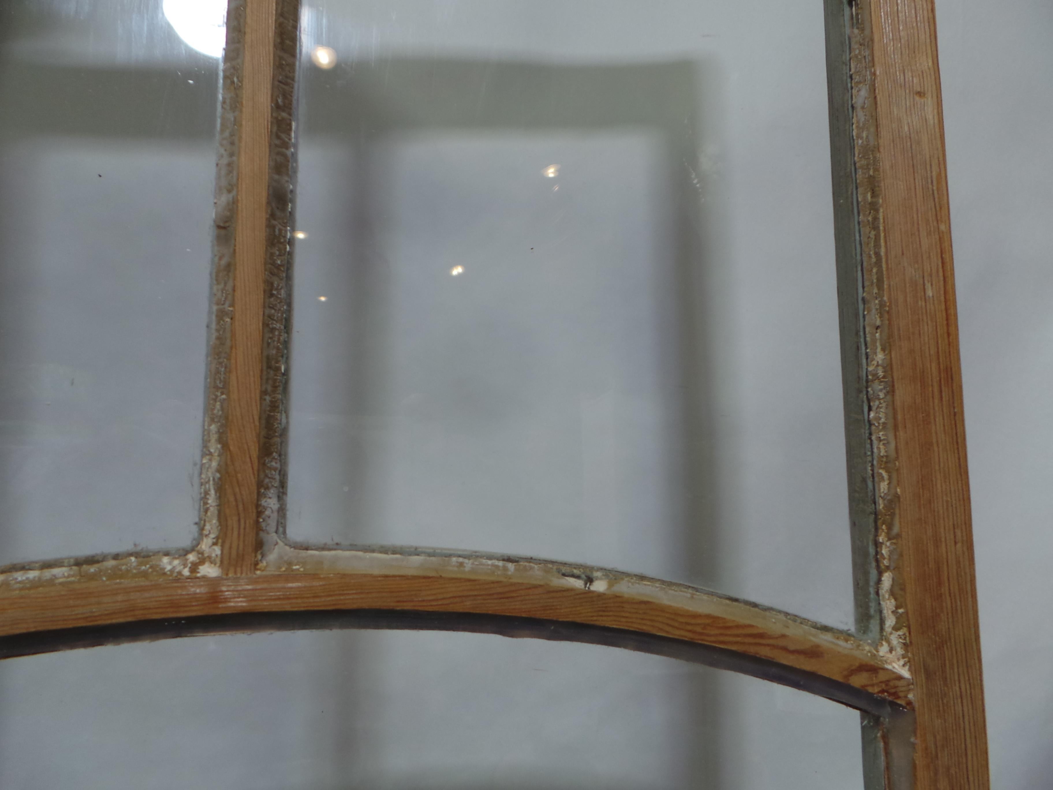 Pine Swedish Gustavian Style Glass Top Cabinet