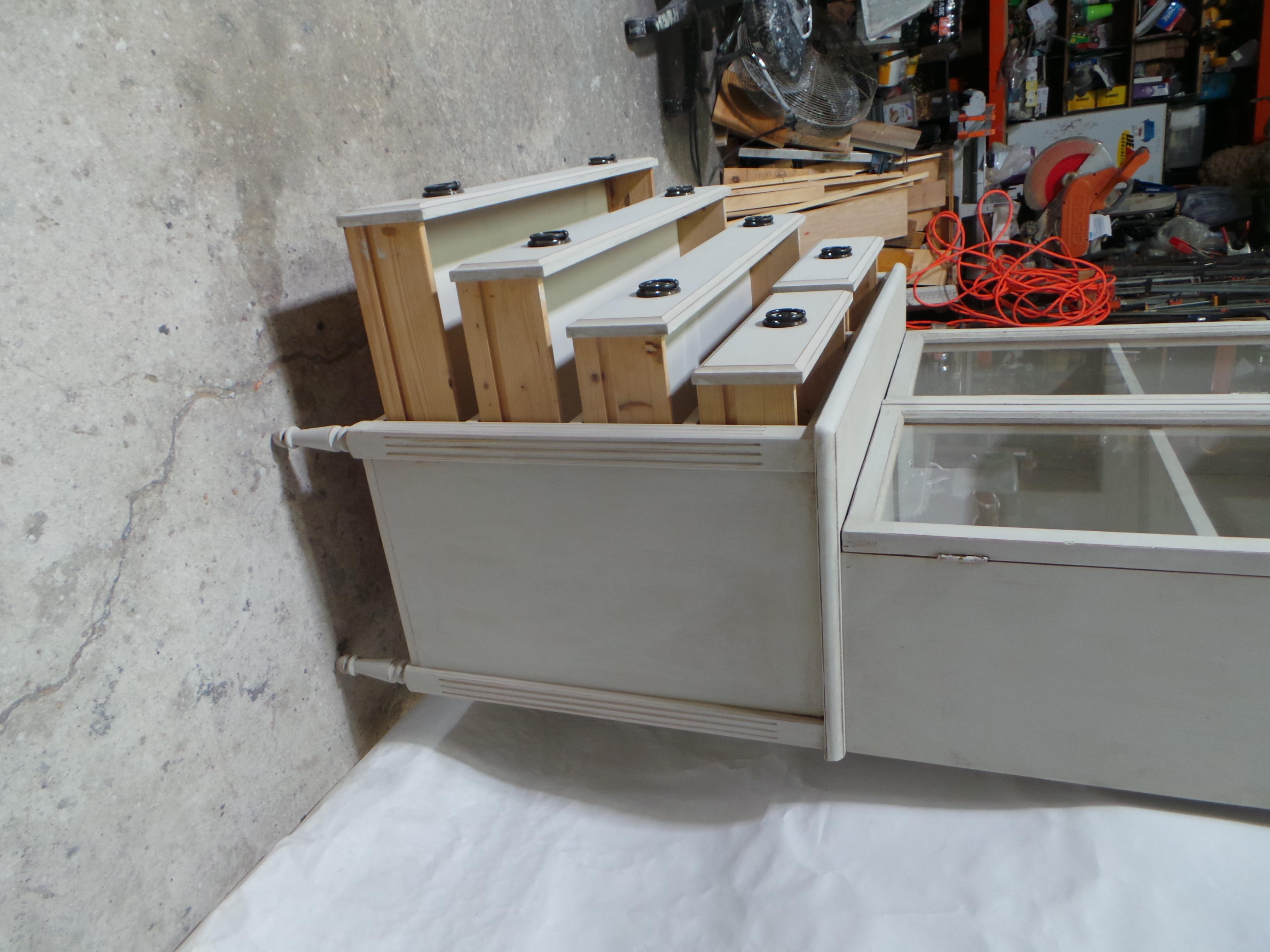 Swedish Gustavian Style Glass Top Cabinet 4