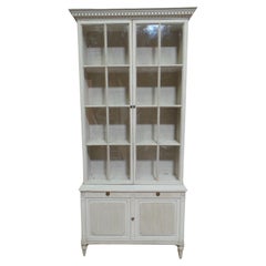 Swedish Gustavian Style Glass Top Cabinet