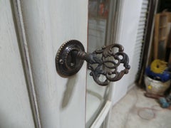 Swedish Gustavian Style Glass Top Corner Cabinet