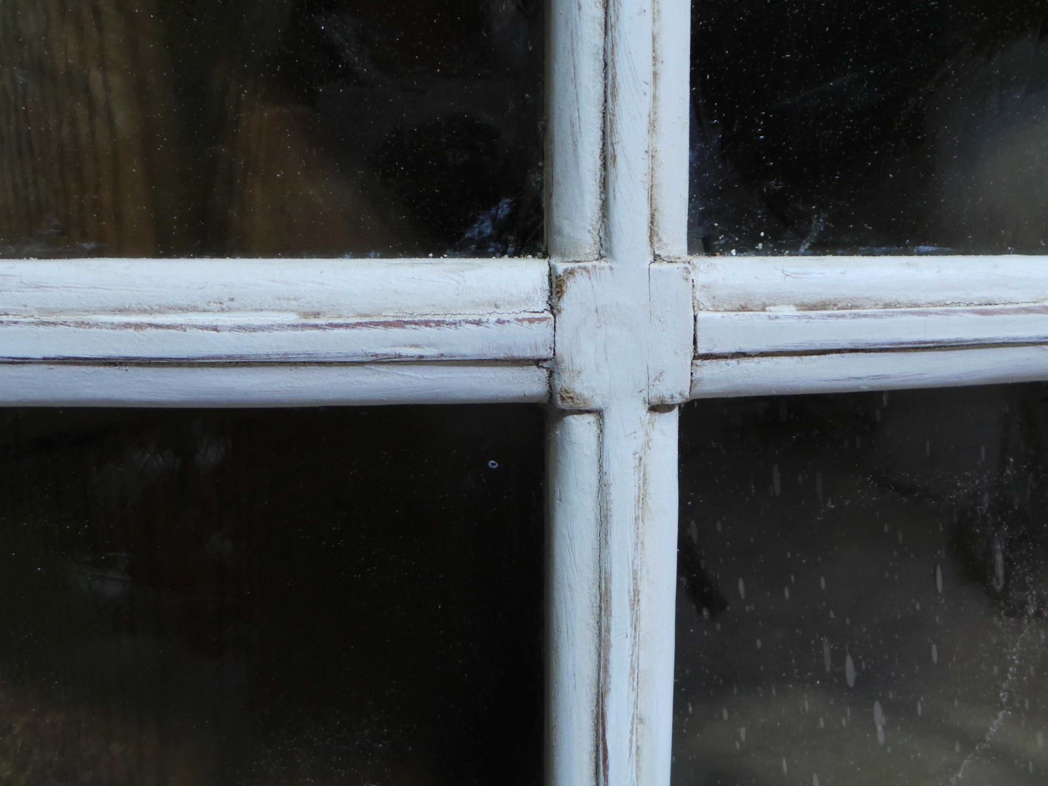 Wood Swedish Gustavian Style Glass Top Corner Hutch