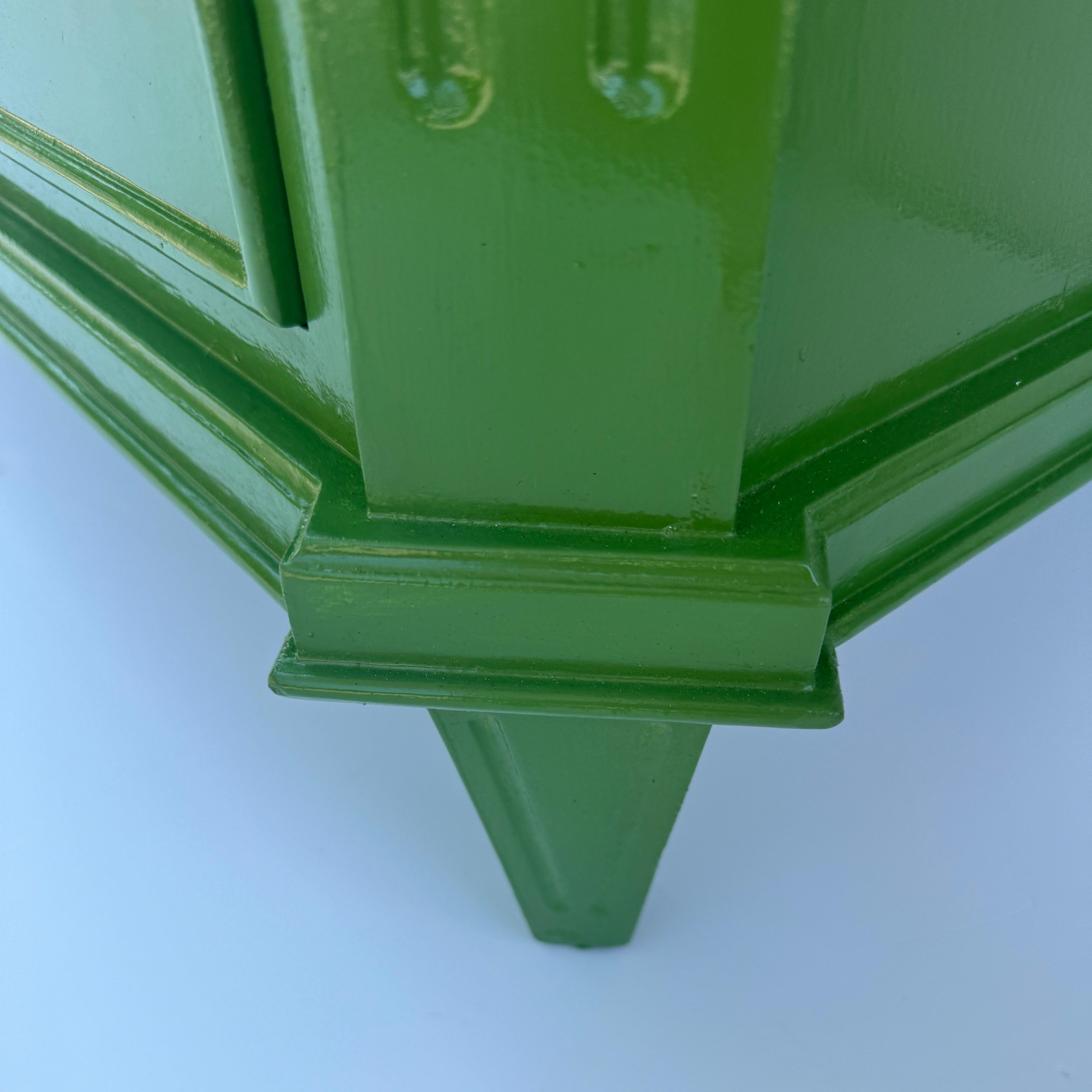 Swedish Gustavian Style Green Lacquered Chest of Drawers or Commode 5