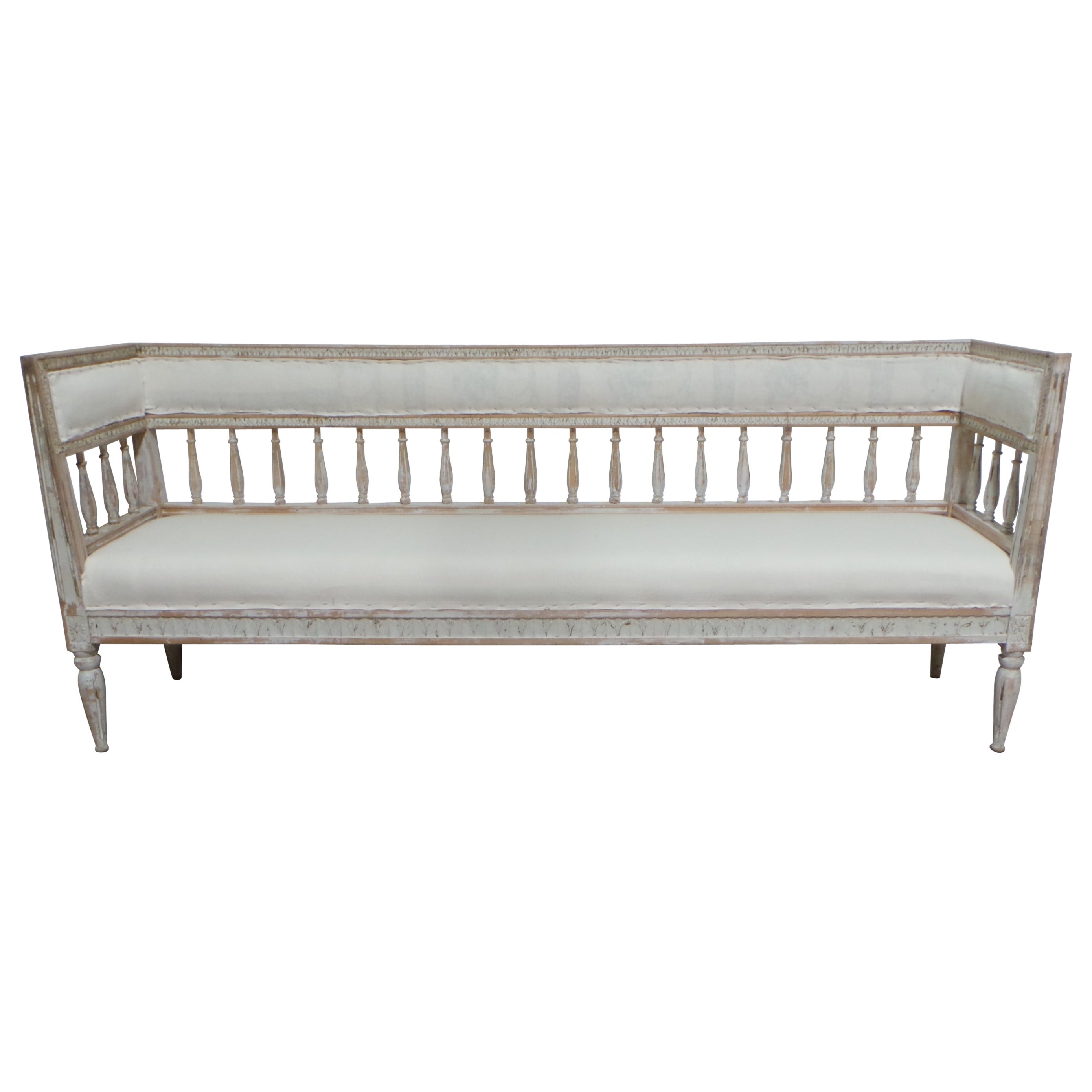 Swedish Gustavian Style Hallway Bench 100% Original Paint