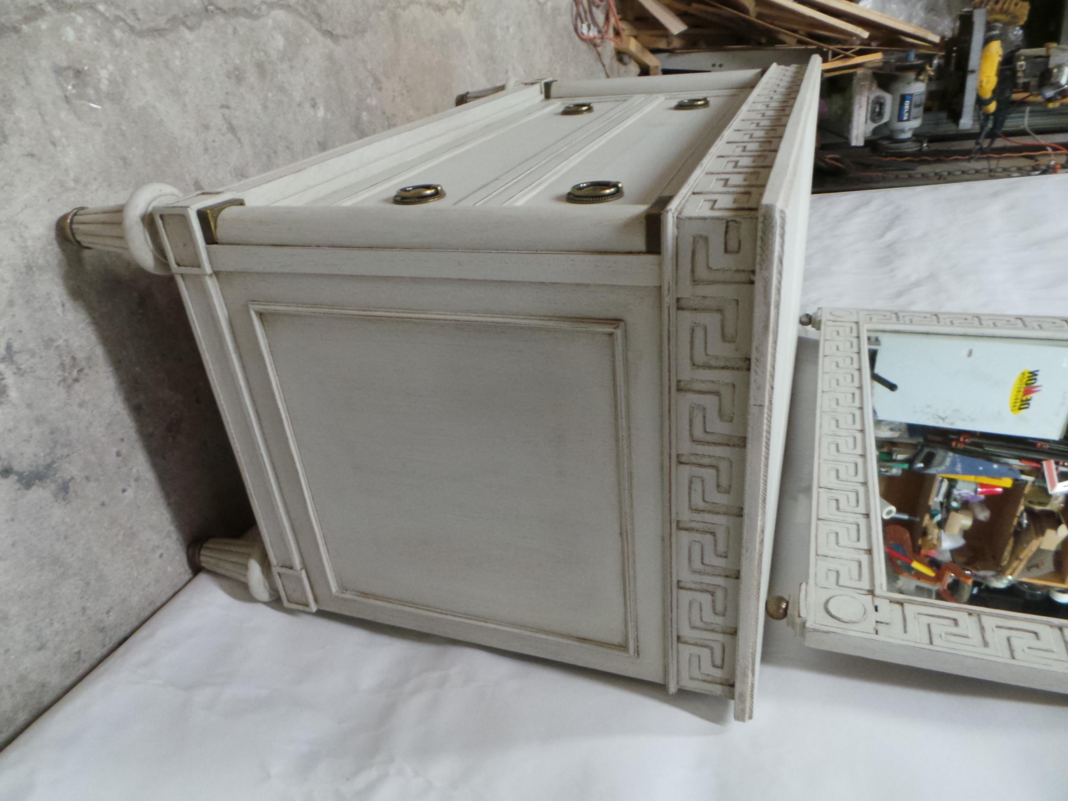Swedish Gustavian Style Matching Mirror & Chest Of Drawers For Sale 1