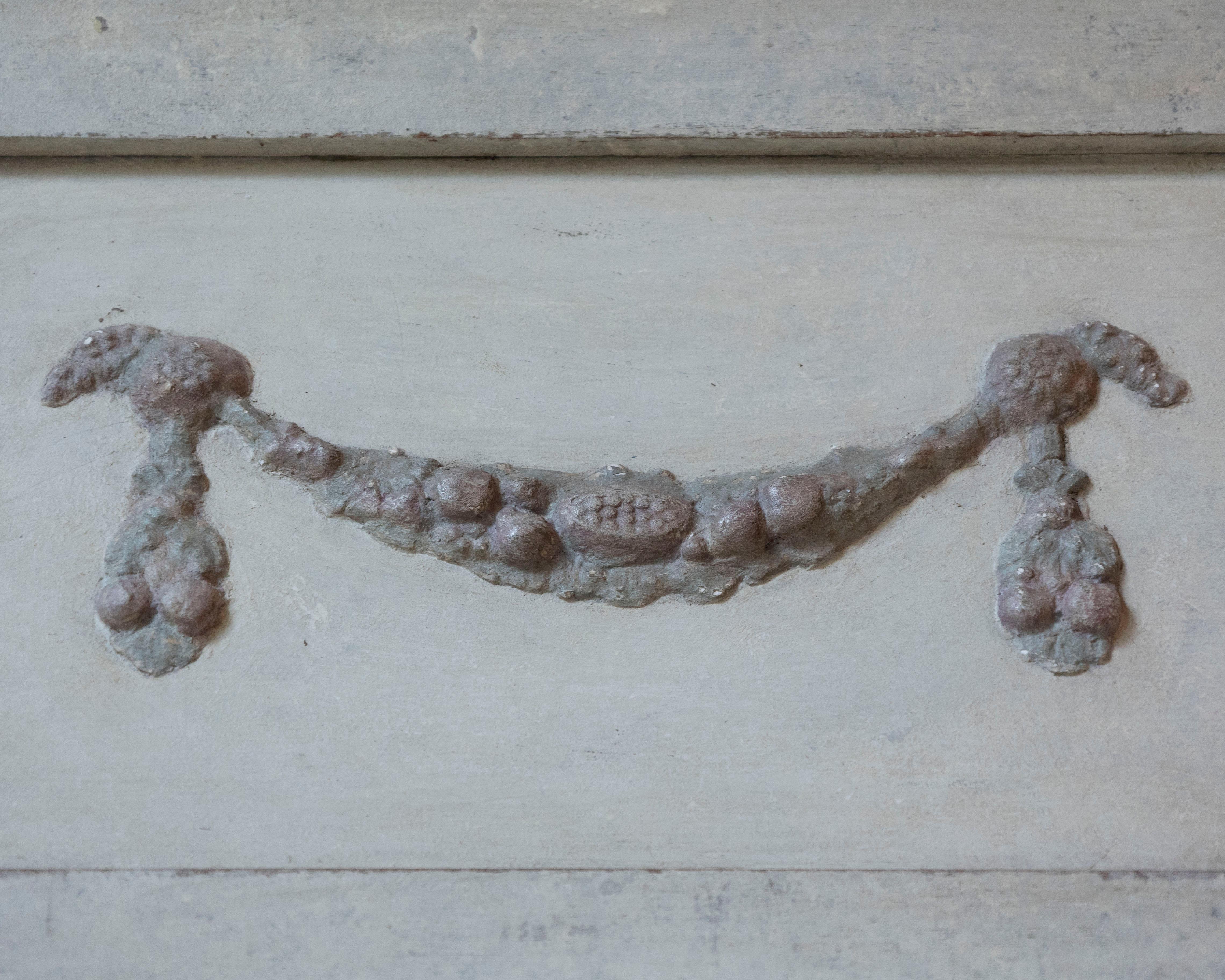20th Century Swedish Gustavian Style Mirror with Garland Motif, circa 1920 For Sale