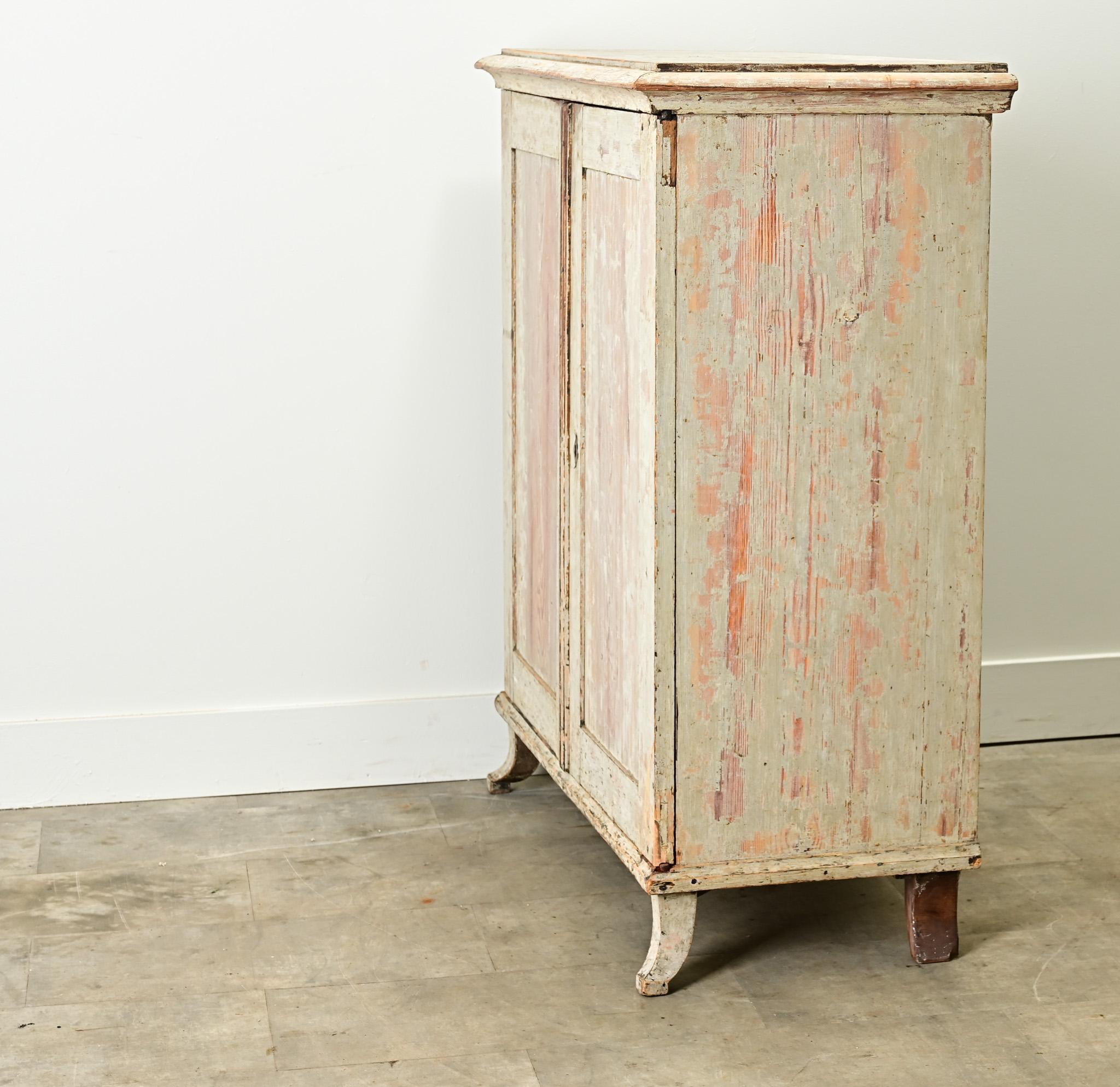 Swedish Gustavian Style Painted Cabinet For Sale 4