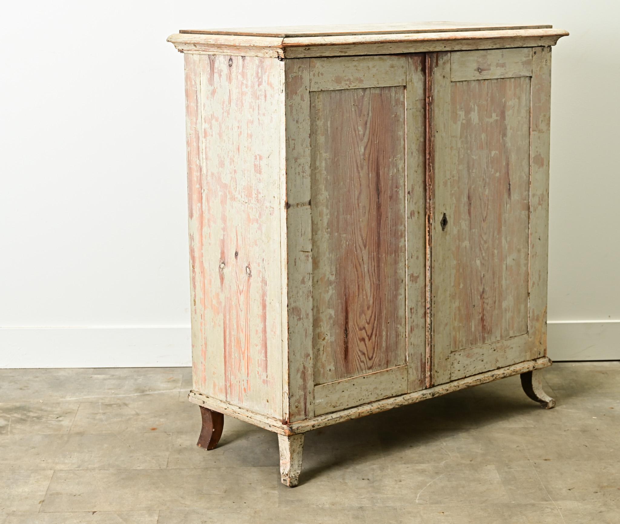 Swedish Gustavian Style Painted Cabinet For Sale 2