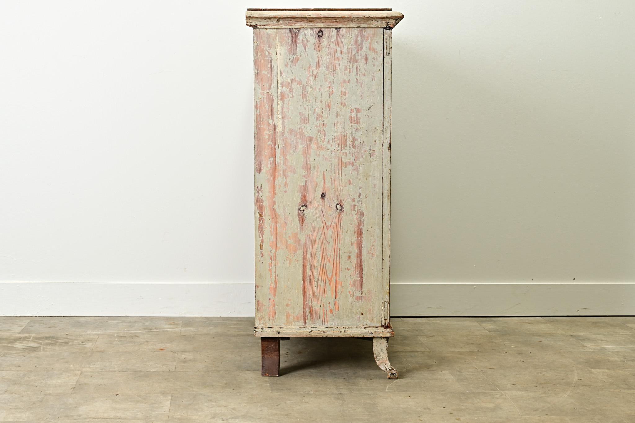 Swedish Gustavian Style Painted Cabinet For Sale 3