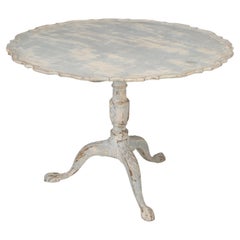 Swedish Gustavian Style Painted Center Hall Table, Side or End Table, Restored