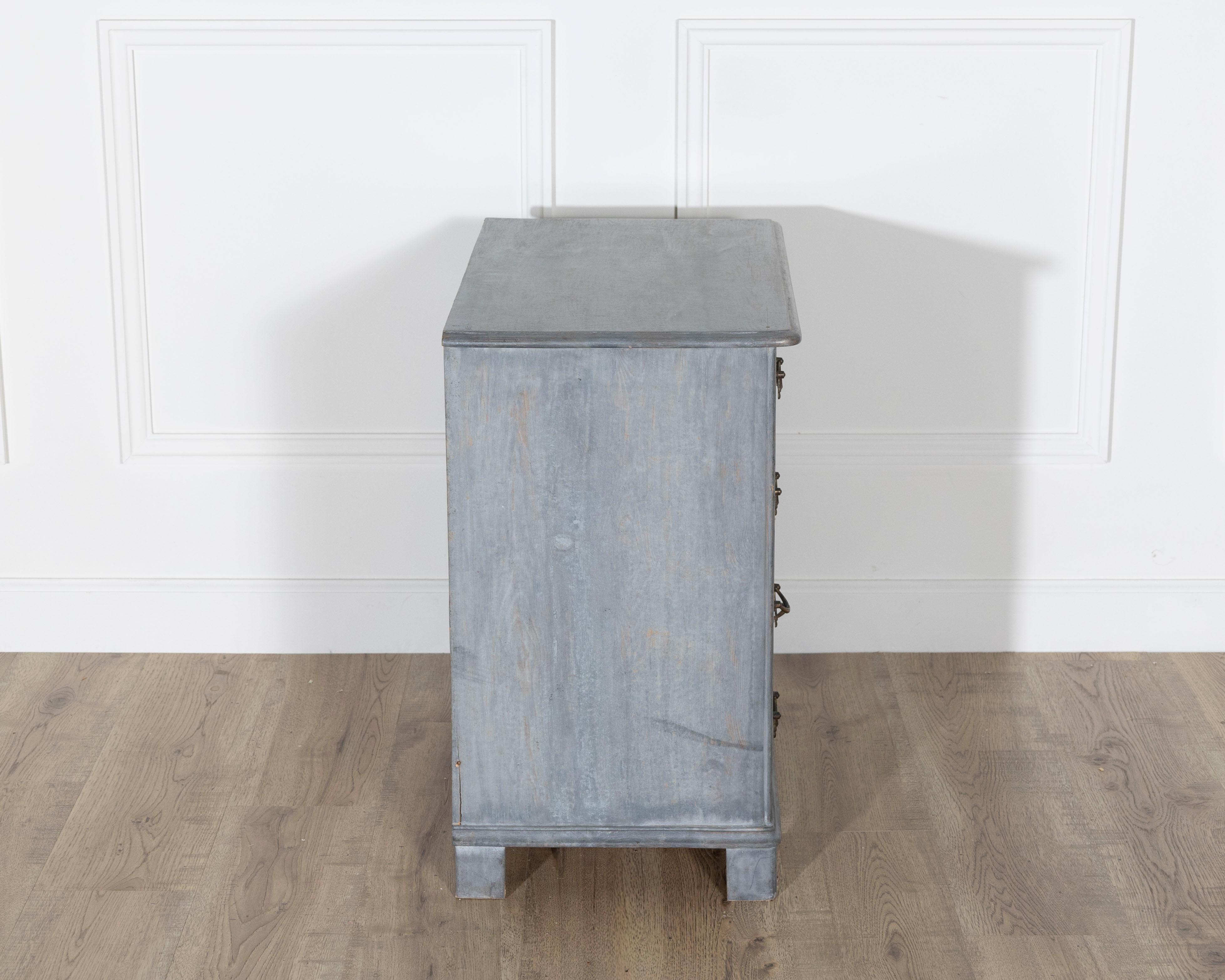 Wood Swedish Gustavian Style Painted Chest of Drawers, circa 1960 For Sale