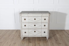 Swedish Gustavian Style Painted Chest of Drawers with Grey Top, circa 1880