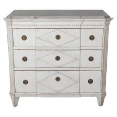 Swedish Gustavian Style Painted Chest of Drawers with Grey Top, circa 1880