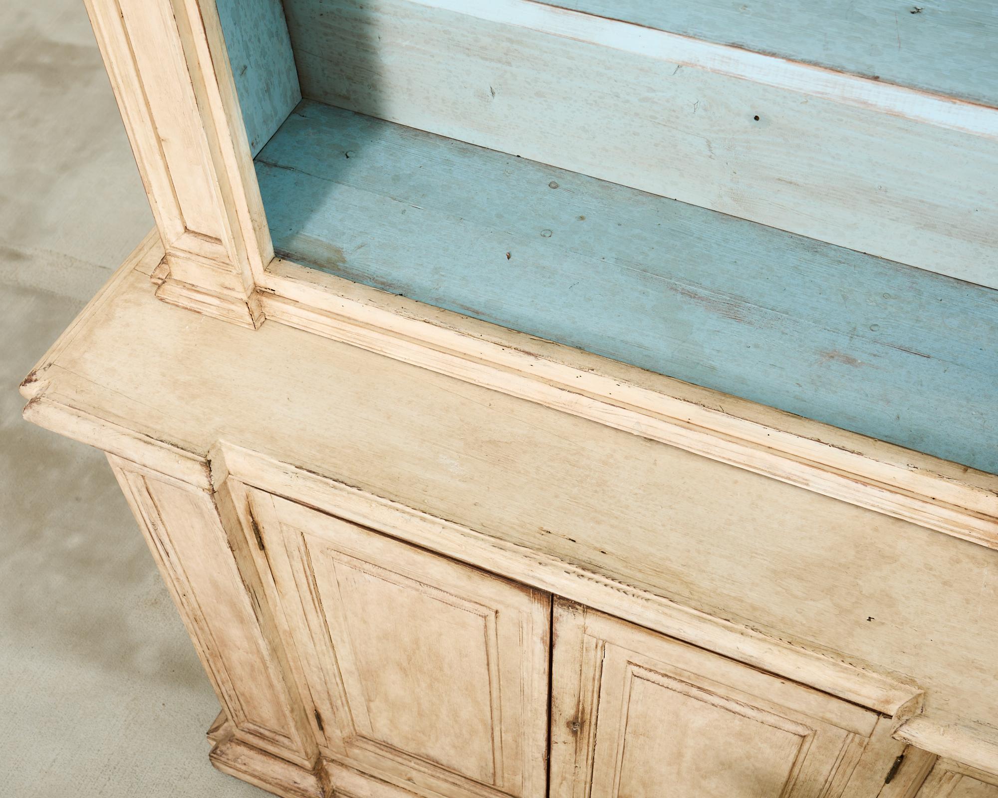 Swedish Gustavian Style Painted Pine Two-Part Bookcase 6