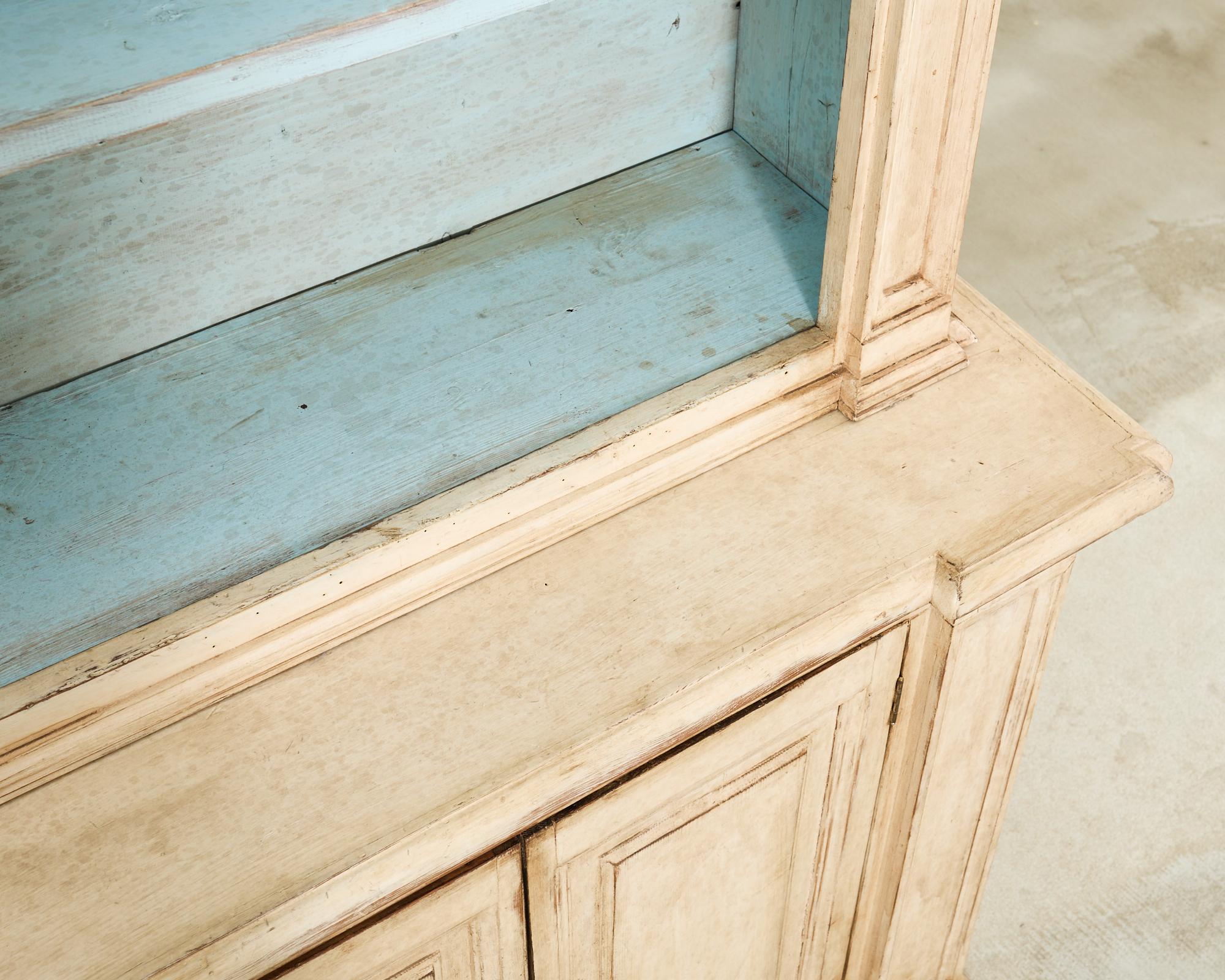 Swedish Gustavian Style Painted Pine Two-Part Bookcase 8
