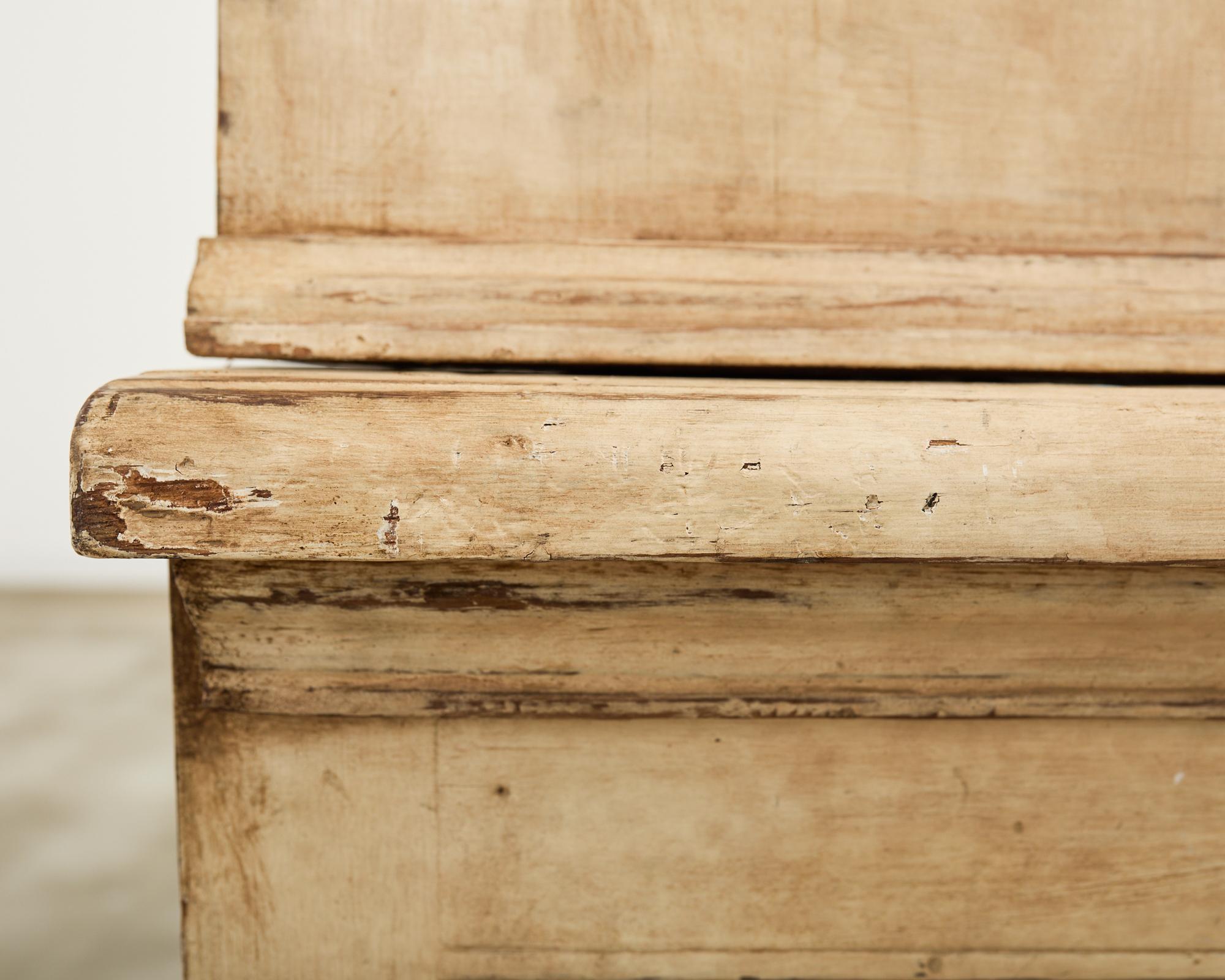 Swedish Gustavian Style Painted Pine Two-Part Bookcase 10