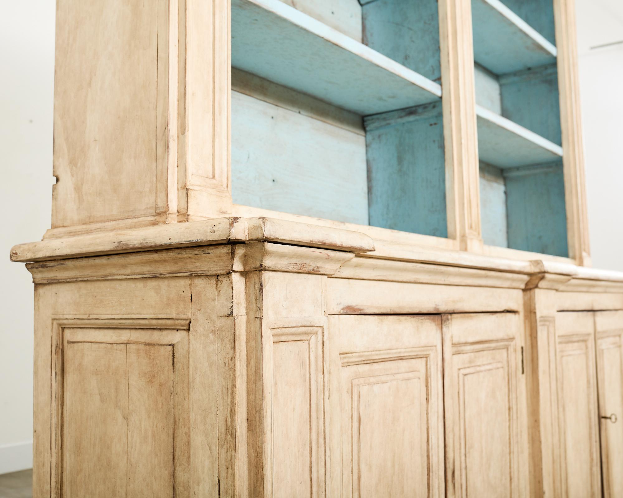 Swedish Gustavian Style Painted Pine Two-Part Bookcase 1