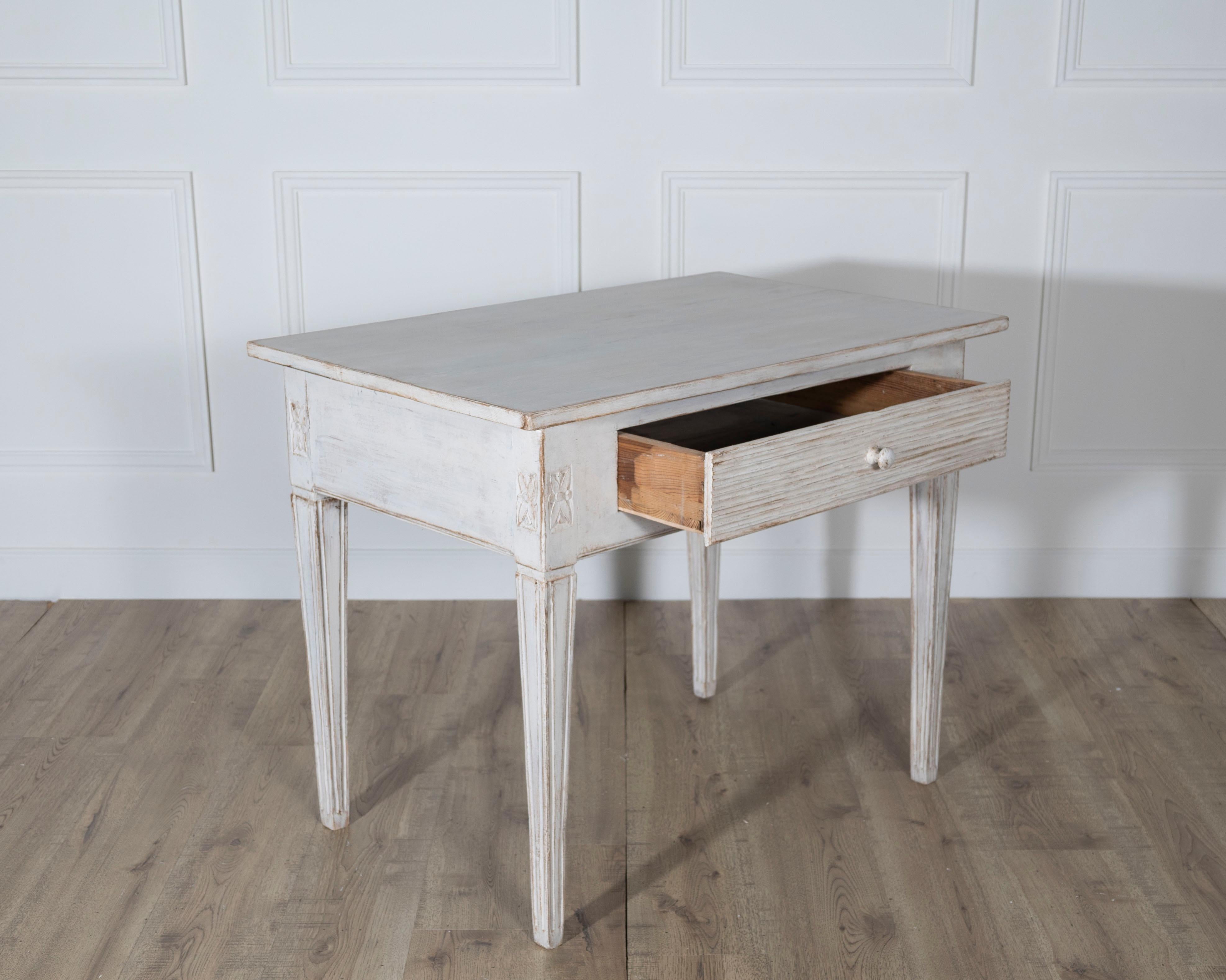 Wood Swedish Gustavian Style Painted Table, circa 1850 For Sale