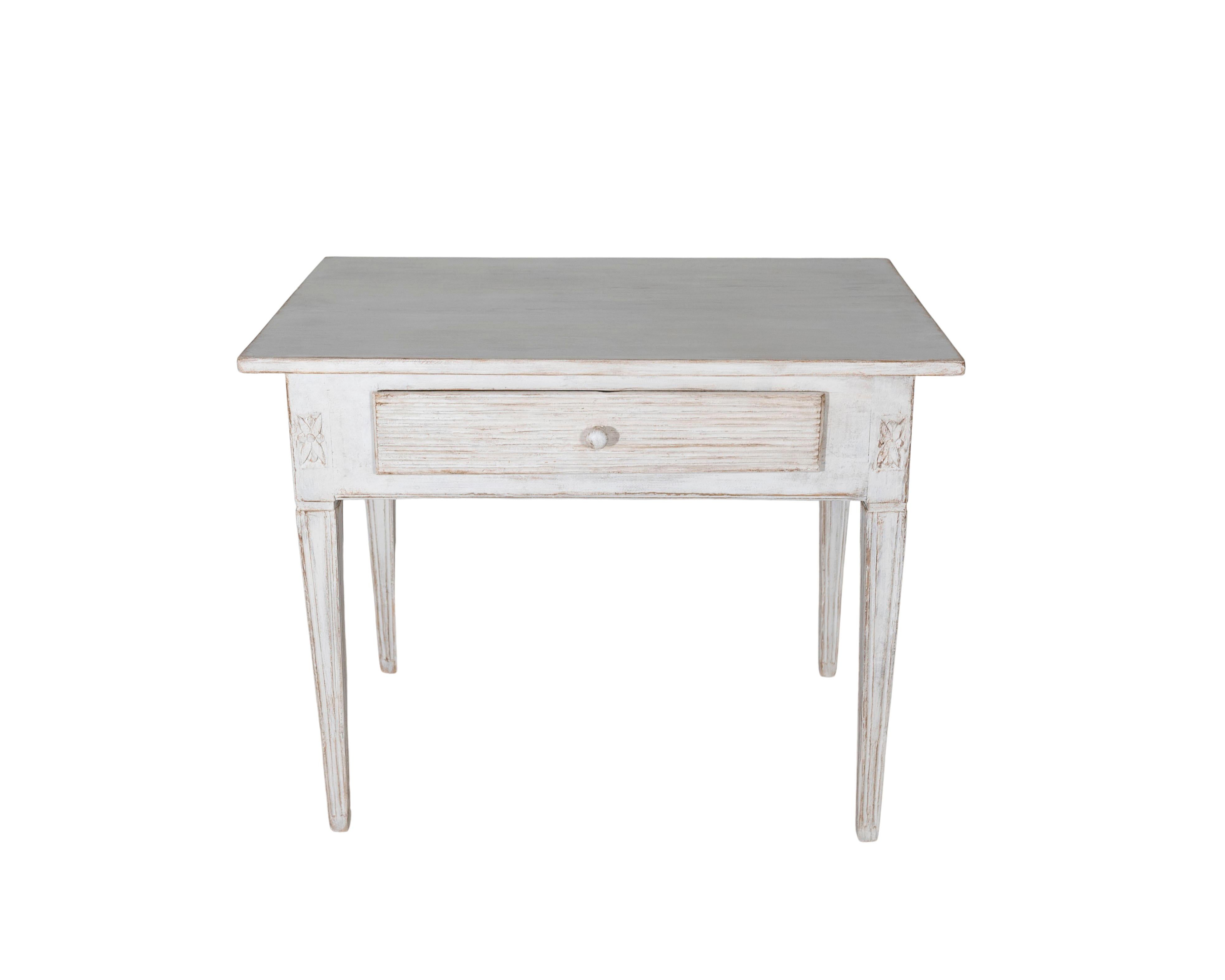 Swedish Gustavian Style Painted Table, circa 1850 For Sale