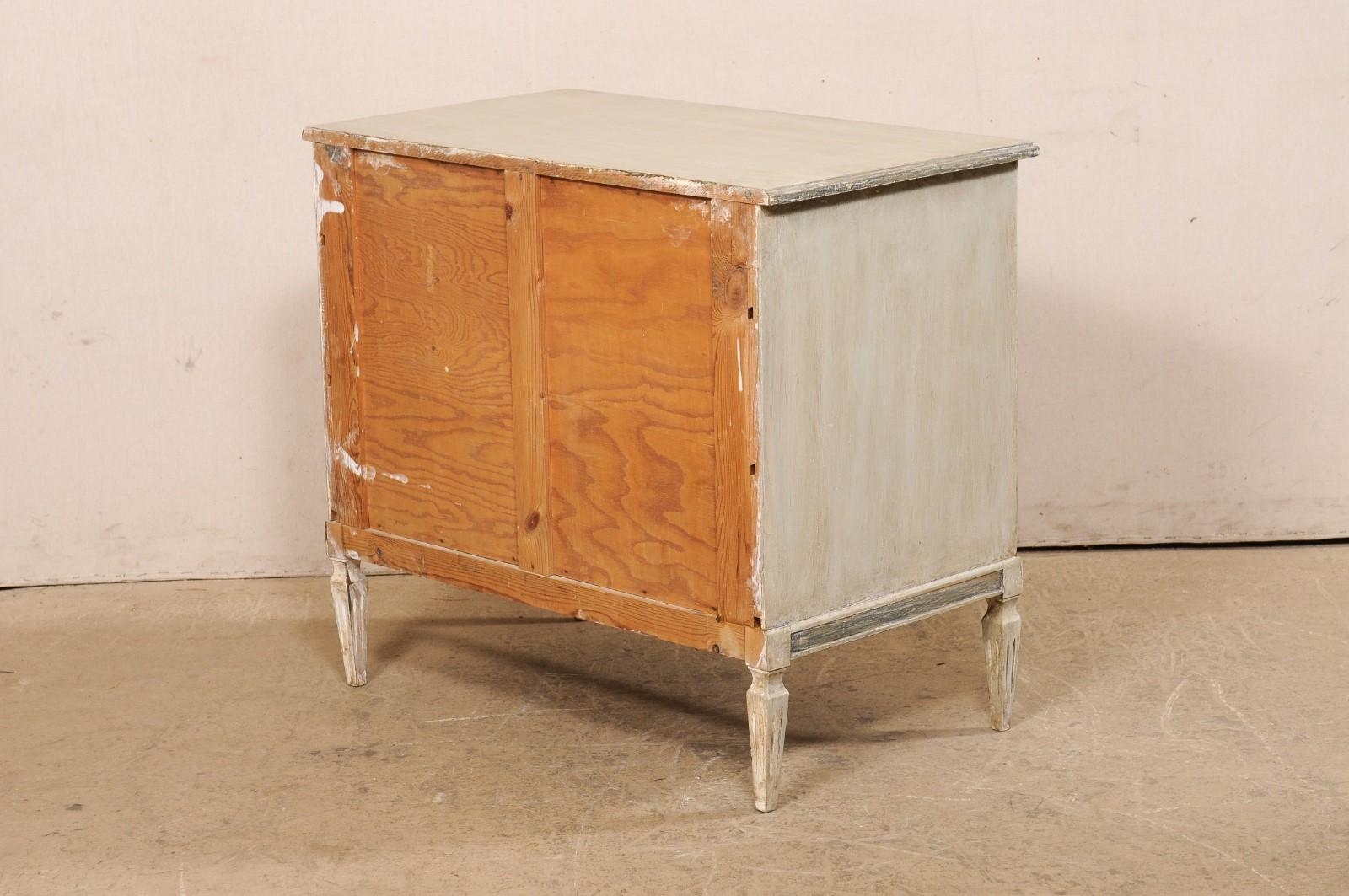 Swedish Gustavian Style Painted Wood Chest 2