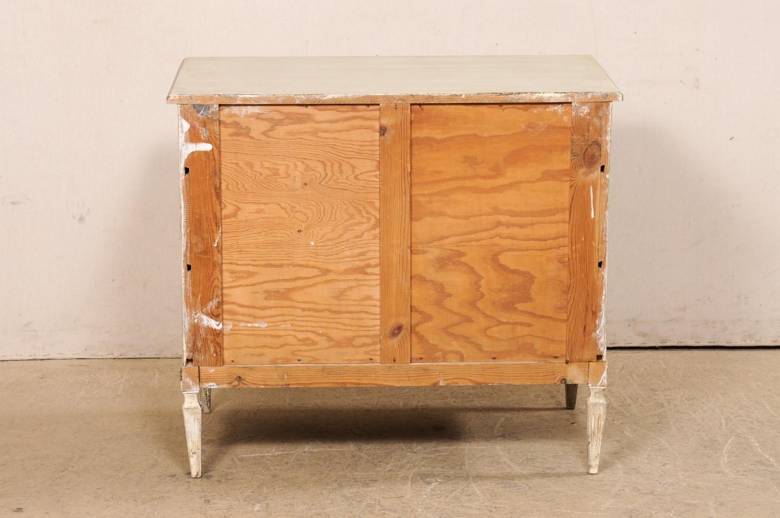 Swedish Gustavian Style Painted Wood Chest 3