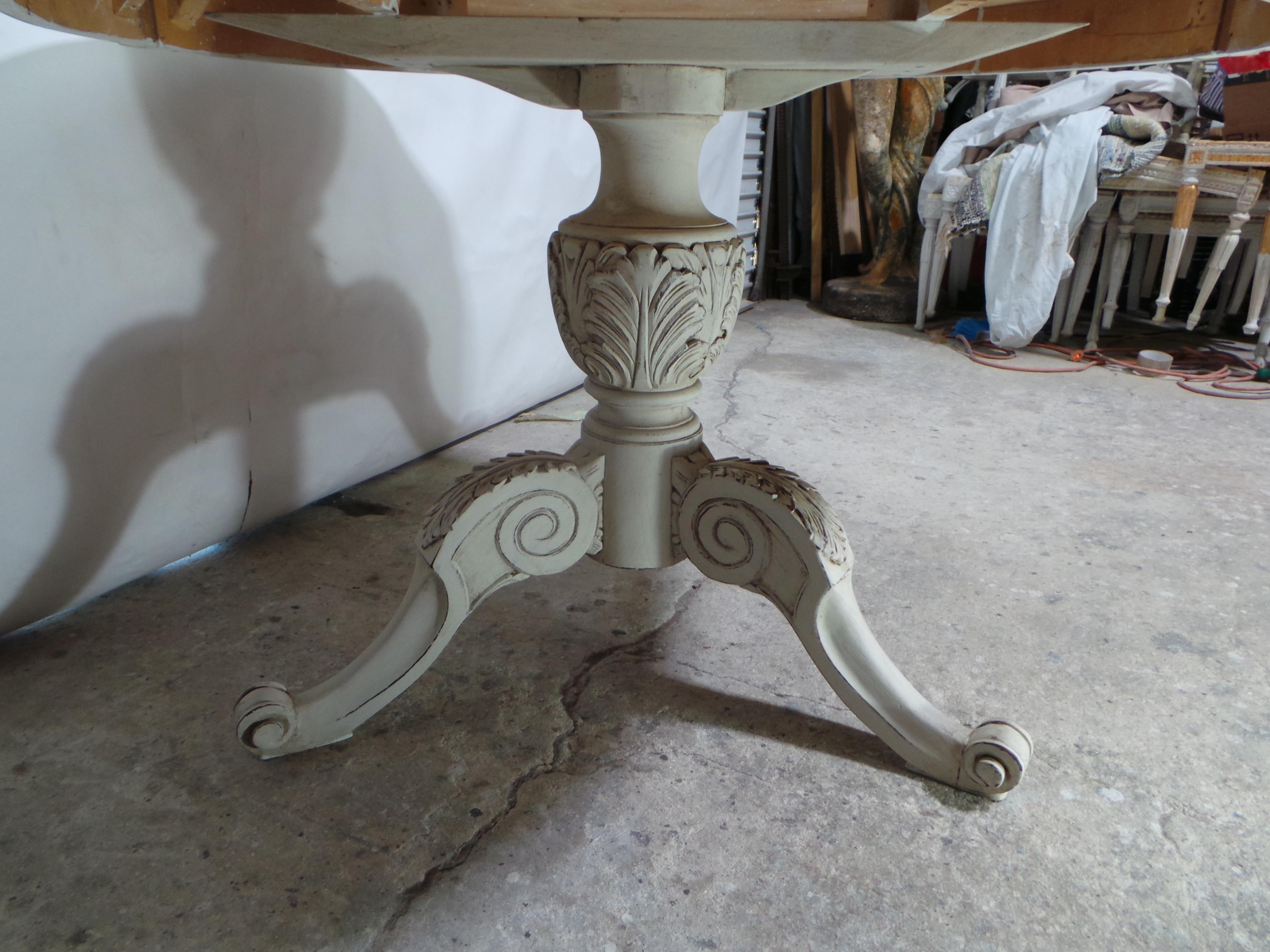 Swedish Gustavian Style Pedestal Table For Sale 2