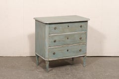 Swedish Gustavian Style Petite Blue/Green Chest