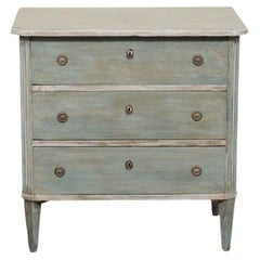 Swedish Gustavian Style Petite Blue/Green Chest