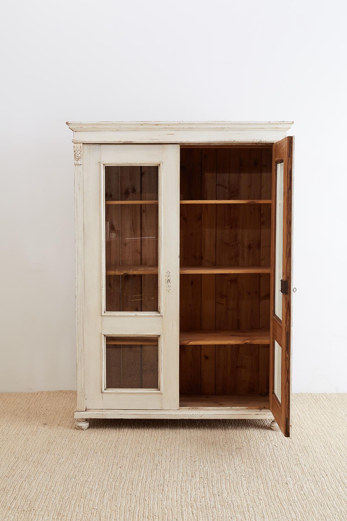19th Century Swedish Gustavian Style Pine Bibliotheque Bookcase