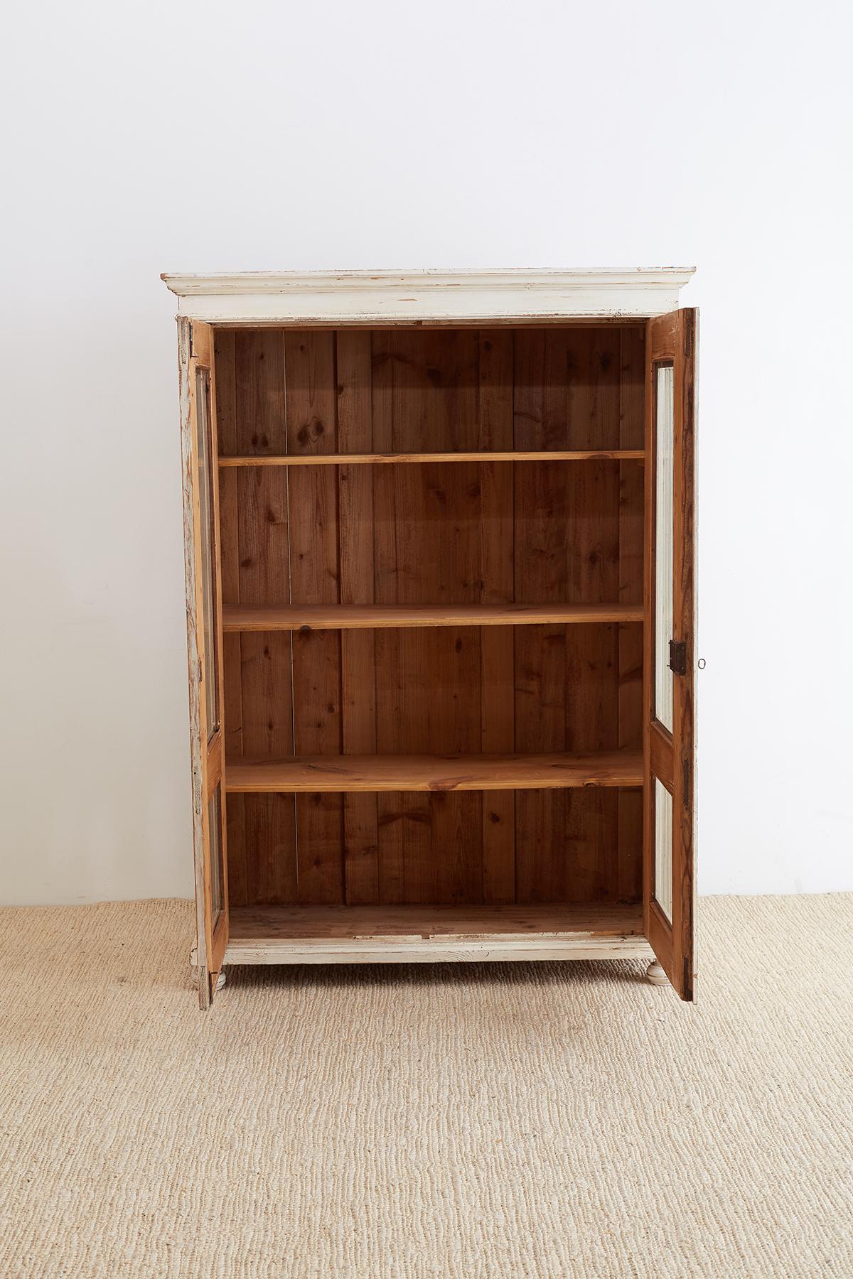 Swedish Gustavian Style Pine Bibliotheque Bookcase 1