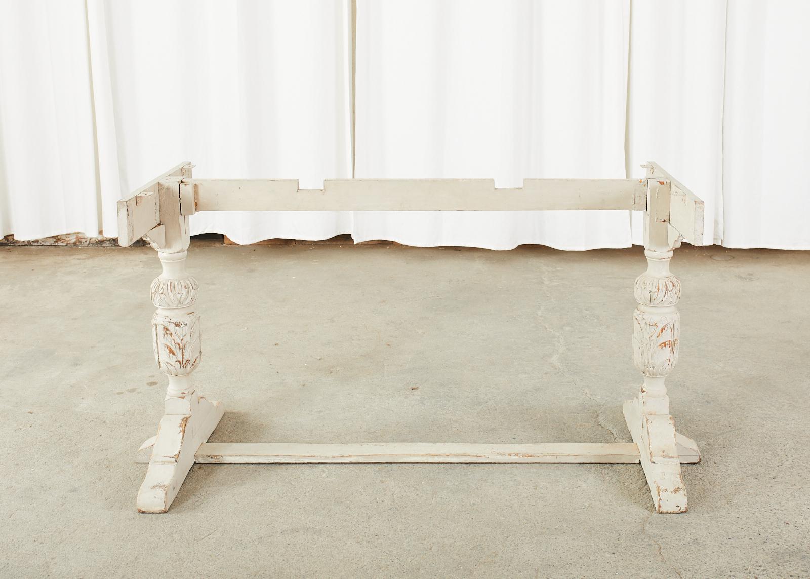 Swedish Gustavian Style Pine Farm Table or Console For Sale 9