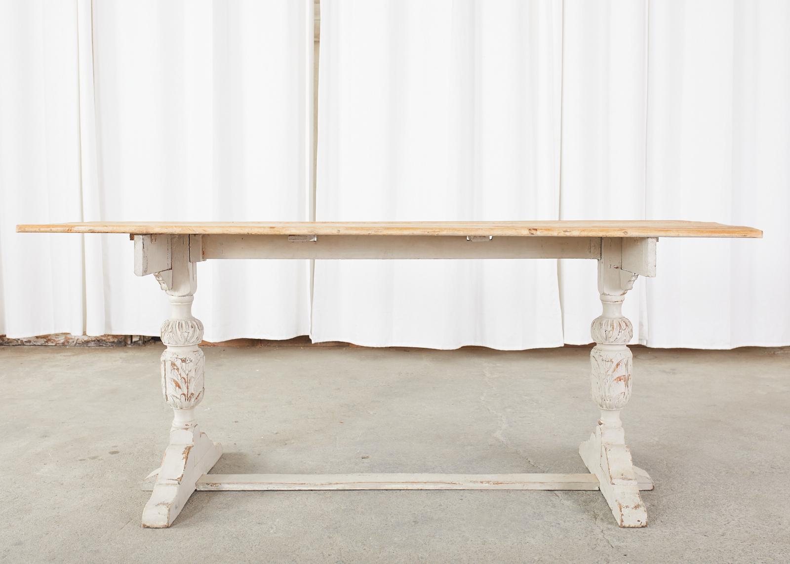 Swedish Gustavian Style Pine Farm Table or Console For Sale 15