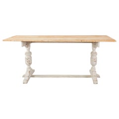 Swedish Gustavian Style Pine Farm Table or Console