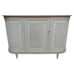 Swedish Gustavian Style Rare 3 Door Sideboard