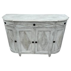 Swedish Gustavian Style Reeded Sideboard Cabinet