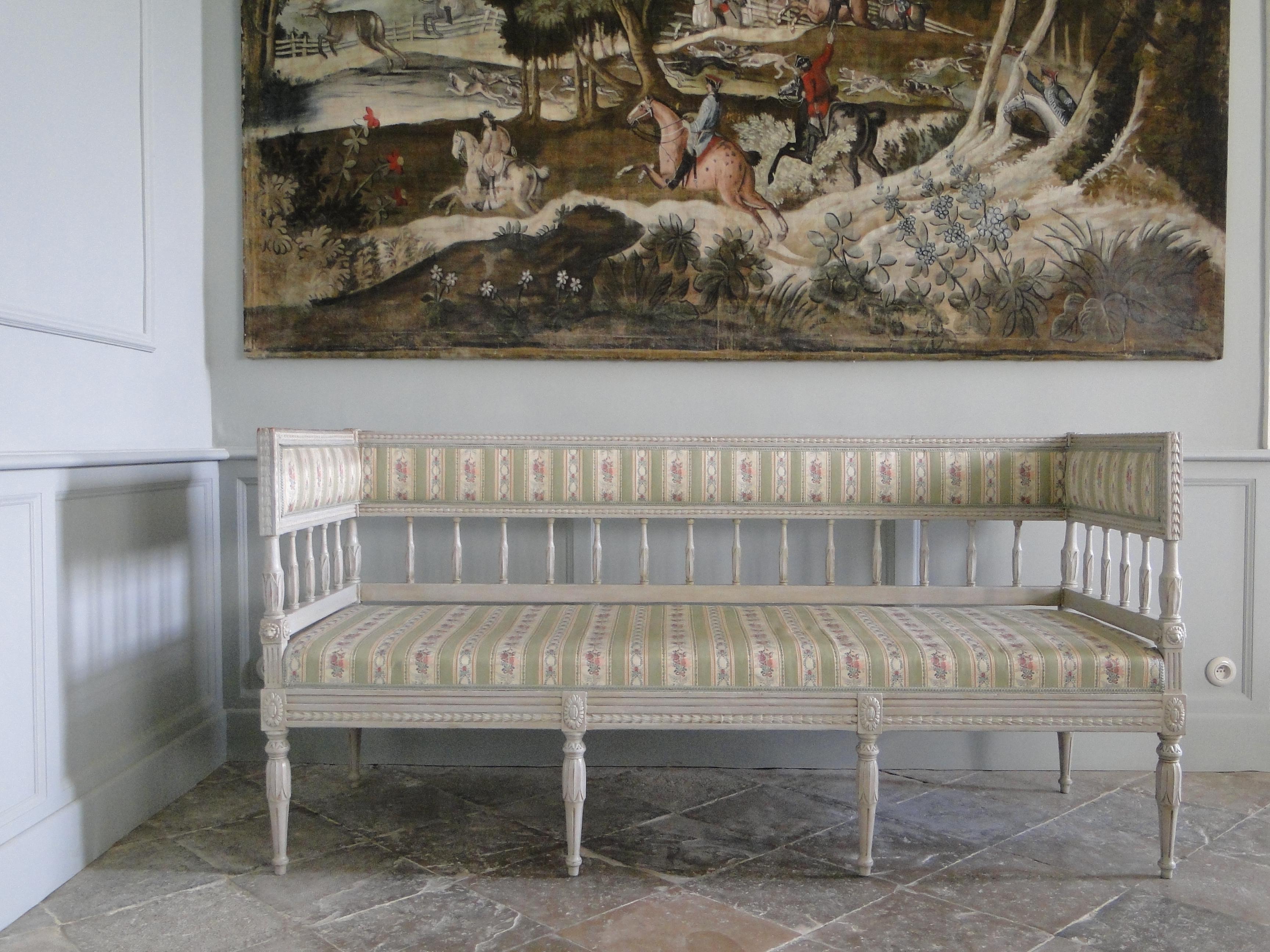 Swedish, Gustavian Style Sofa, 19th Century For Sale 10
