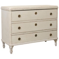 Swedish Gustavian Style Three-Drawer Commode with Tapered Feet, circa 1860