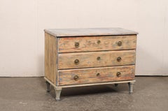 Swedish Gustavian Style Three-Drawer Wooden Chest, 19th C.