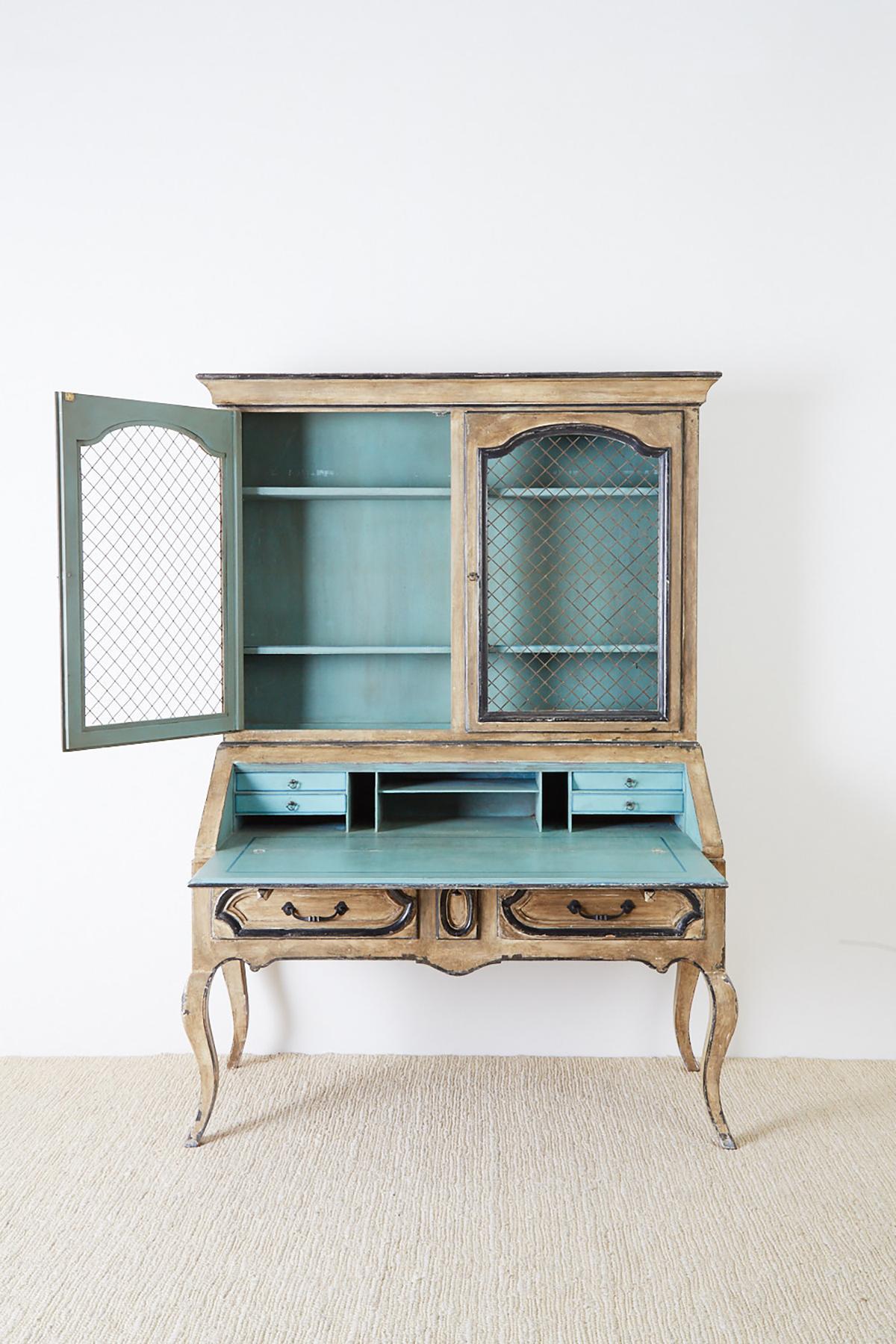 Swedish Gustavian Style Two-Part Secretaire Bookcase 3