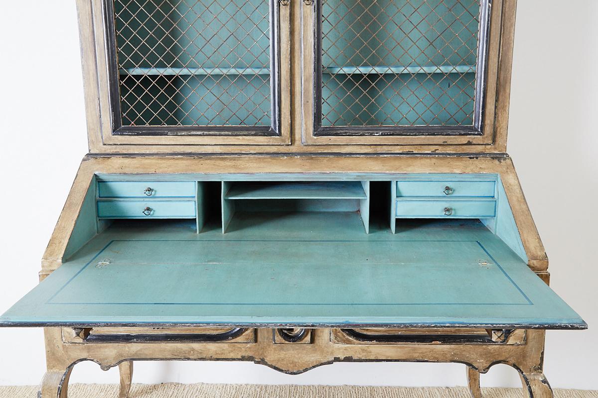 Swedish Gustavian Style Two-Part Secretaire Bookcase 8