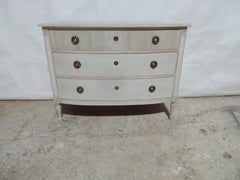 Swedish Gustavian Style Unique 3 Drawer Chest Of Drawers