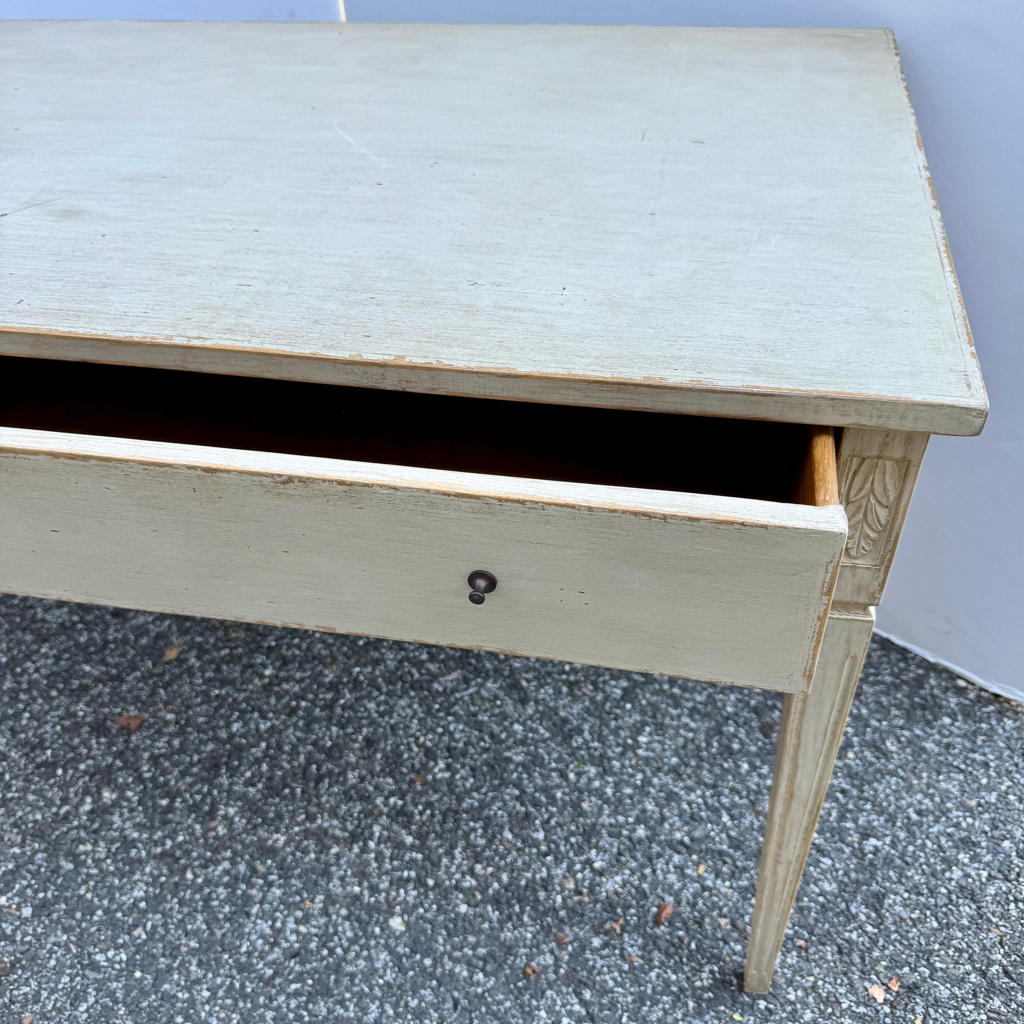 Swedish Gustavian Style Writing Desk With Drawer For Sale 7